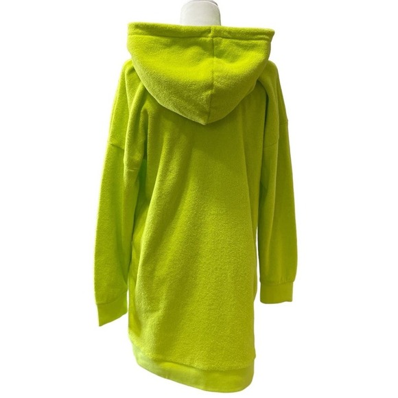 Outerknown Women's Hightide Hooded Dress Lime Size Small Terry Beach Coverup - Picture 4 of 7